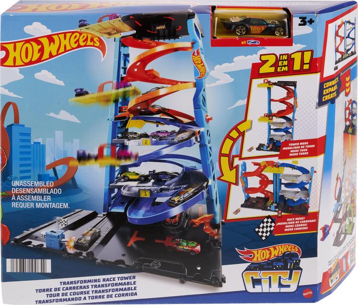 Actual product image Hot Wheels City Transforming Race Tower