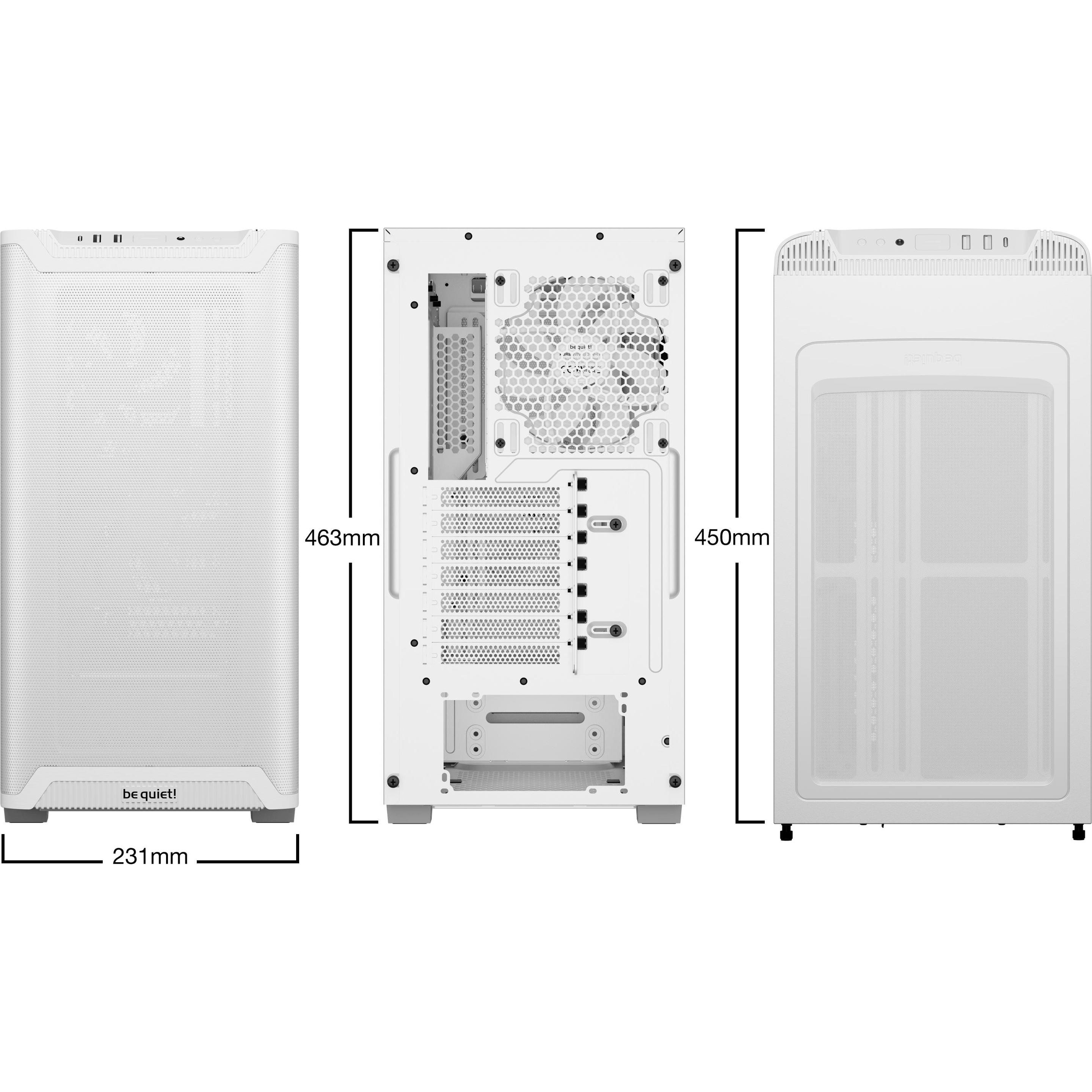 Thumbnail - be quiet! Pure Base 501 (mATX, ATX, Mini-ITX), PC Gehäuse, Weiss