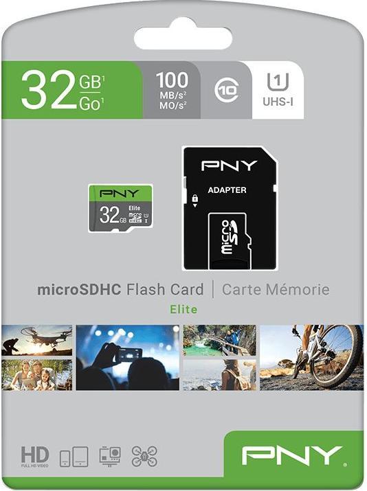 Image du produit PNY Elite (32 Go, microSDHC, U1, UHS-I)
