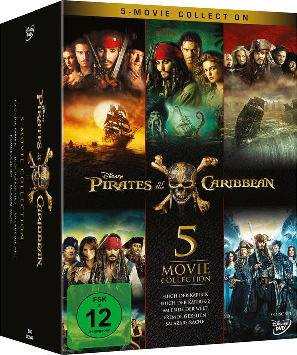 Produktbild Pirates of the Caribbean - Fluch der Karibik 1-5 (5 Discs) (DVD, 2017, Deutsch)