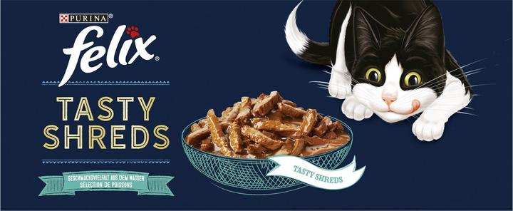 Produktbild Felix Tasty Shreds (Adult, 10 Stk., 800 g)