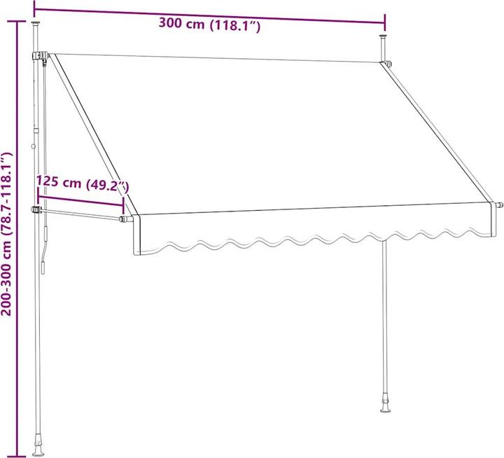 Produktbild vidaXL Markise (3 m)