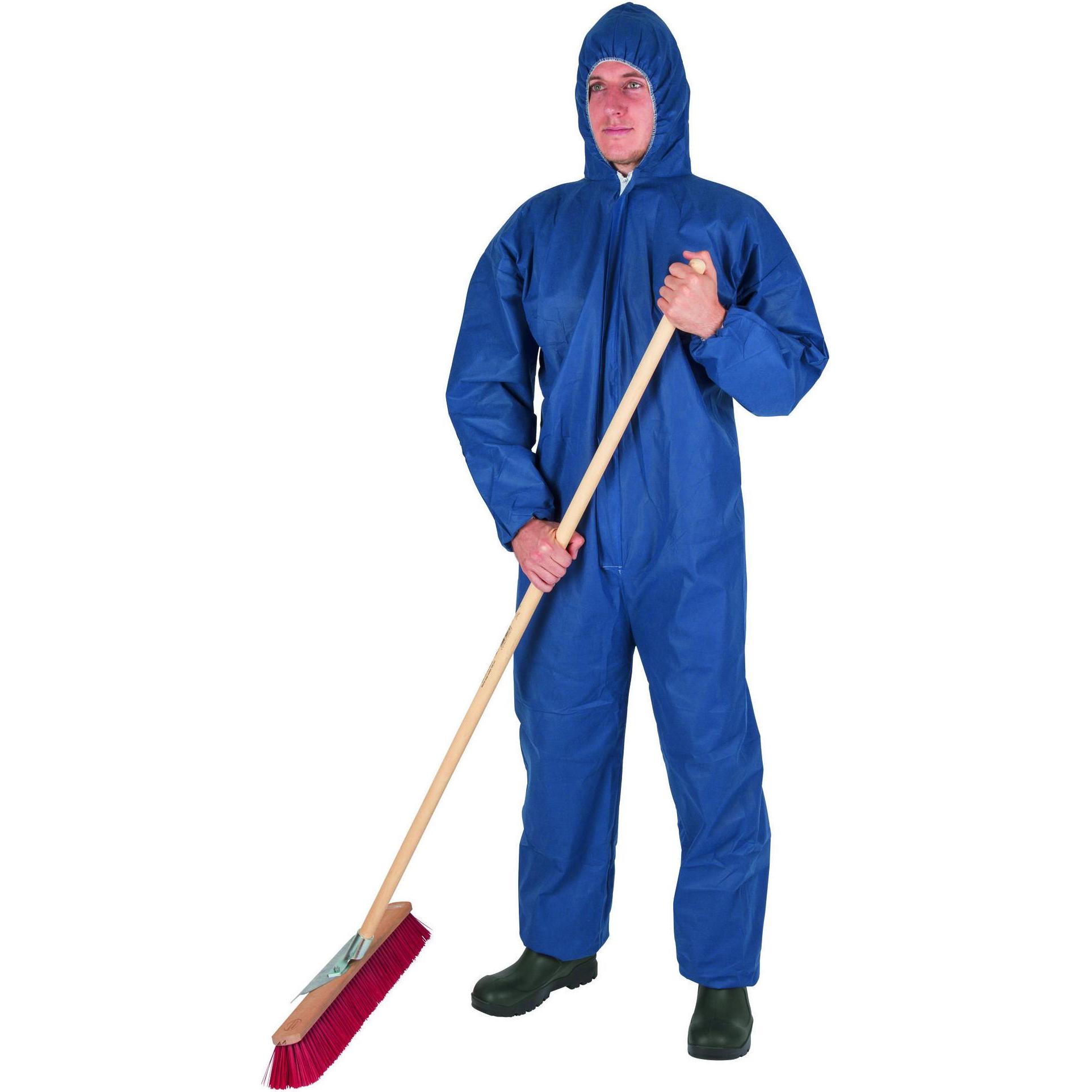 Kerbl, Schutzanzug + Arbeitsoverall, 3432 Polypropylen Einweg Overall, Grösse L, blau (L)