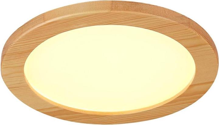 Produktbild Lucande Joren LED-Deckenleuchte rund Holz Ø 37,5cm (1310 lm)