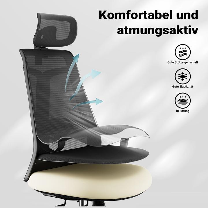 Immagine prodotto Wiltec Sedia da ufficio ergonomica
