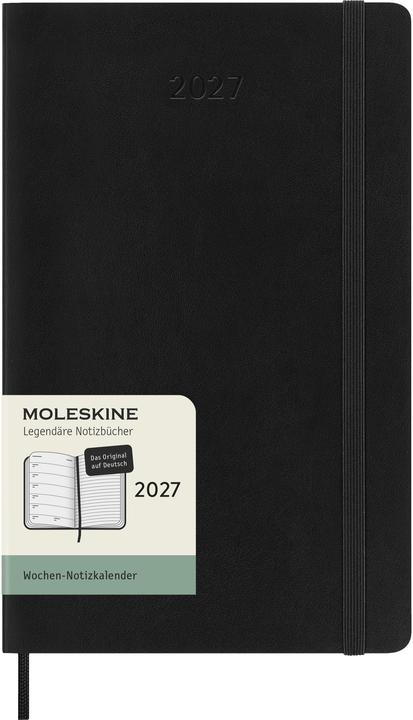 Moleskine Wochen-Notizkalender - Deutsche Ausgabe L/A5 Schwarz 2027 (A5, 1 week / 1 page)