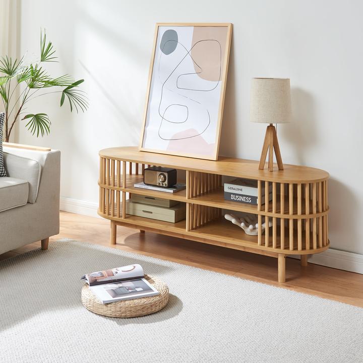 Immagine prodotto En.Casa Fernsehtisch Jarvenpaa 140x40x50 cm Bambus (140 x 40 x 50 cm)