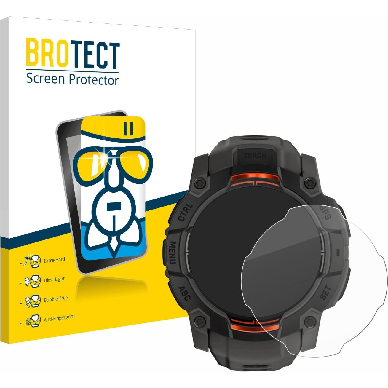BROTECT Schutzglas Schutzfolie Displayschutz Display Schutz Glas Folie klar, Smartwatch Schutzfolie, Transparent