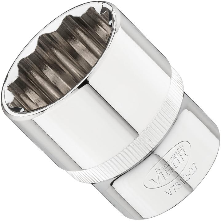 Immagine prodotto Vigor Presa a 12 punti ∙ V7512-27 ∙ Quadrata, cava 12,5 mm (1/2 pollice) ∙ Profilo esterno a 12 punti ∙ (27 mm)