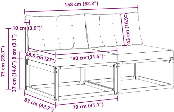 Produktbild vidaXL Gartenmöbel