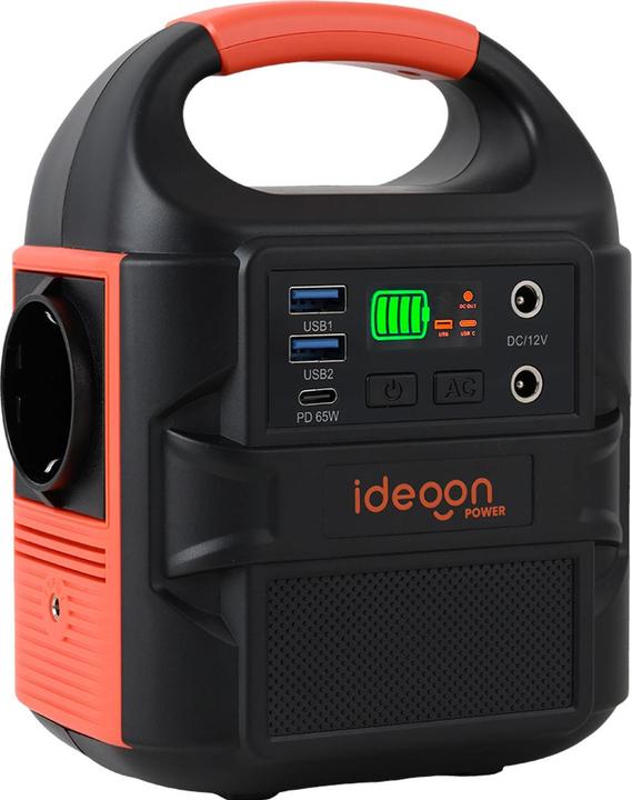 Immagine prodotto Ideoon Kompakte Powerstation 88,8Wh Solargenerator mit 230V Steckdose, 100W, USB-C PD65W, 12V DC (88.80 Wh, 1.10 kg)