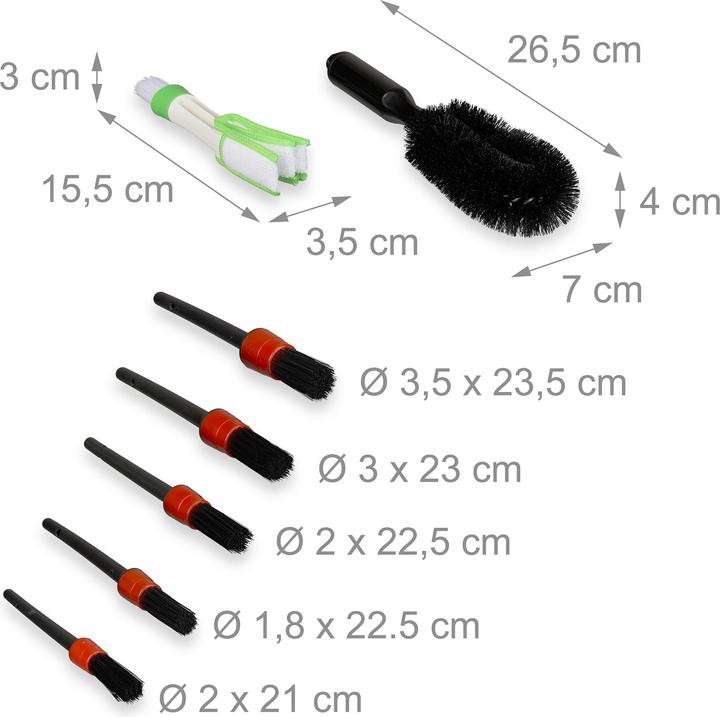 Actual product image Relaxdays 14-piece car cleaning set