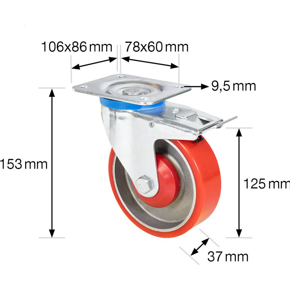 Thumbnail - Wagner System, Möbelrollen, Transportgeräte-Schwerlast-Lenkrollen