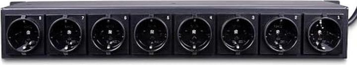 Actual product image Lindy 1.5U 8-gang Schuko sockets, horizontal PDU with Schuko plug Supplies max. 3500W to 8 devices