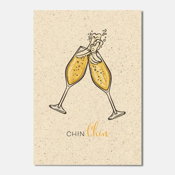 Produktbild Glückwunschkarte Chin Chin 12.2 x 17.5 cm, Papierformat (1 Stk.)