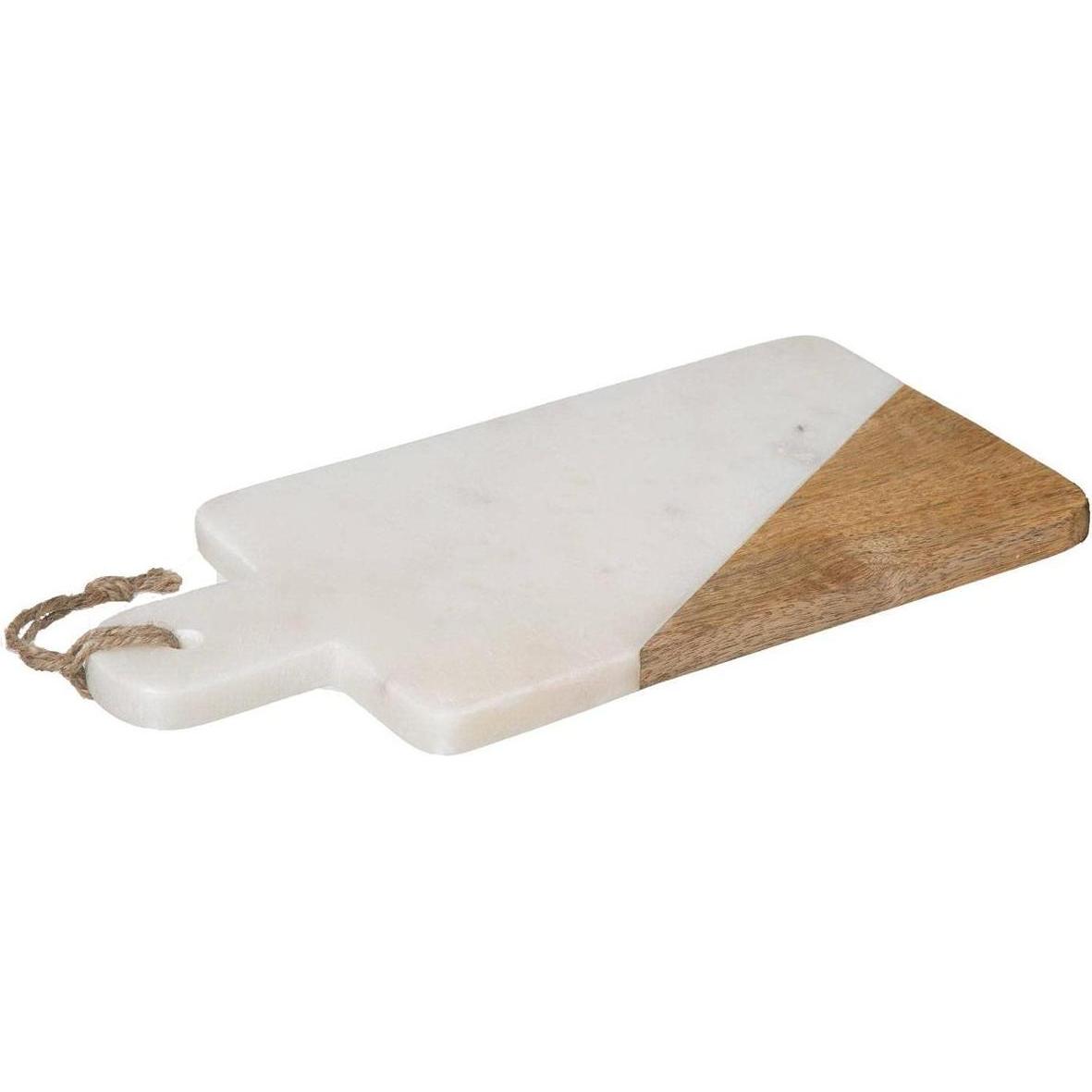 Secret de Gourmet Deska do krojenia Deska do krojenia GEOM HYGGE, 15 x 30 cm, marmur, biała, Tagliere, Bianco