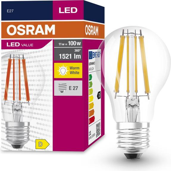 Produktbild Osram LED Filament Lampe (E27, 11 W, 1521 lm, 1 x, D)