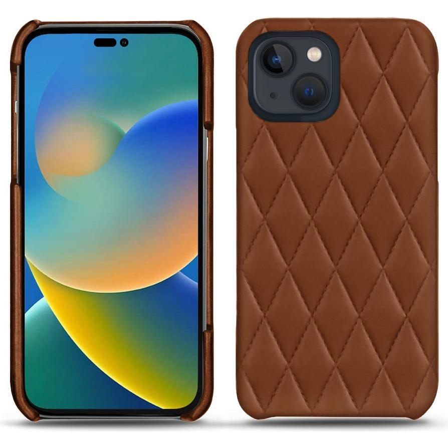 Noreve Lederschutzhülle (Apple iPhone 14), Smartphone Hülle, Braun