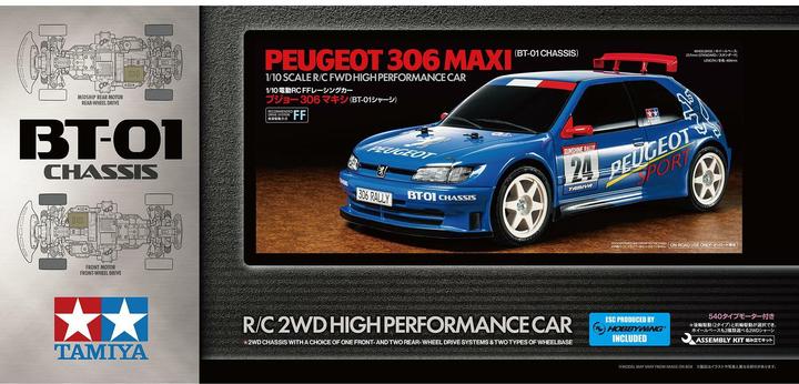 Actual product image Tamiya 1/10 RC Peugeot 306 Maxi (BT-01) (Kit)