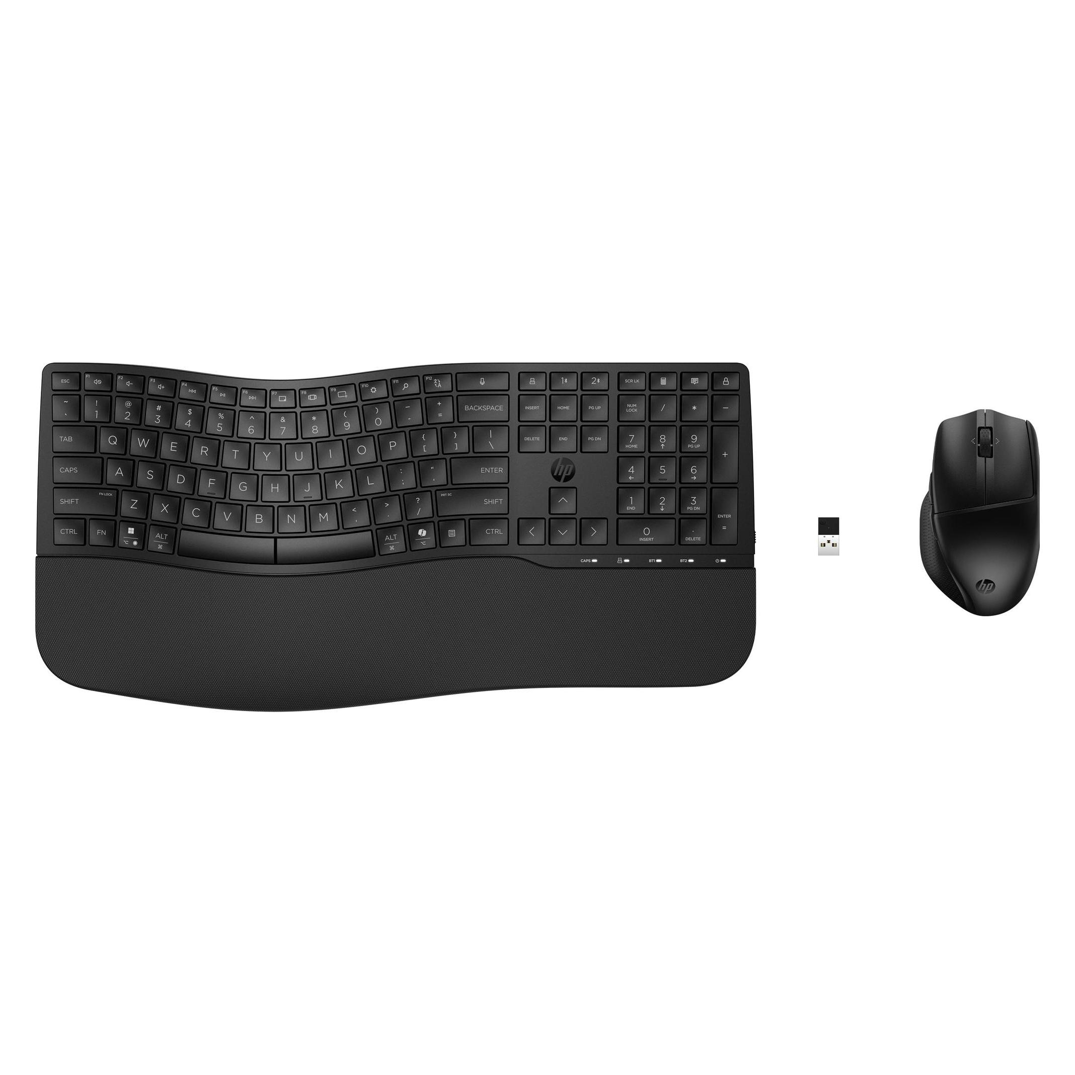 HP 680 Comfort Dual-Mode Keyboard and Mouse Combo - bezdrátový set ergonomické klávesnice a myši (DE