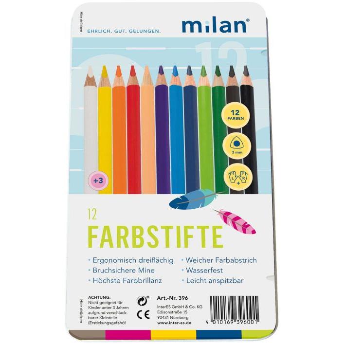 Faber, Malstifte, 12 Farbstift Dreikant im Metalletui (Mehrfarbig, 12 x)