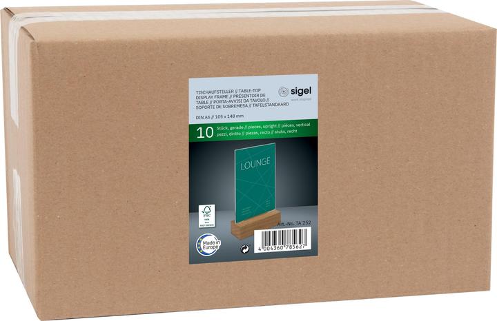 Actual product image Sigel Table display with wooden base (A6)