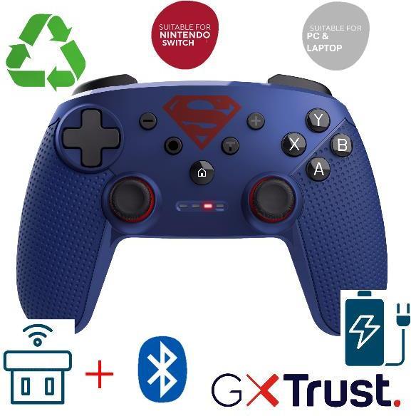 Actual product image Trust Gxt542sm Muta Controller Superman (Android, iOS, PC, Switch, Switch 2, Switch Lite, Switch OLED)