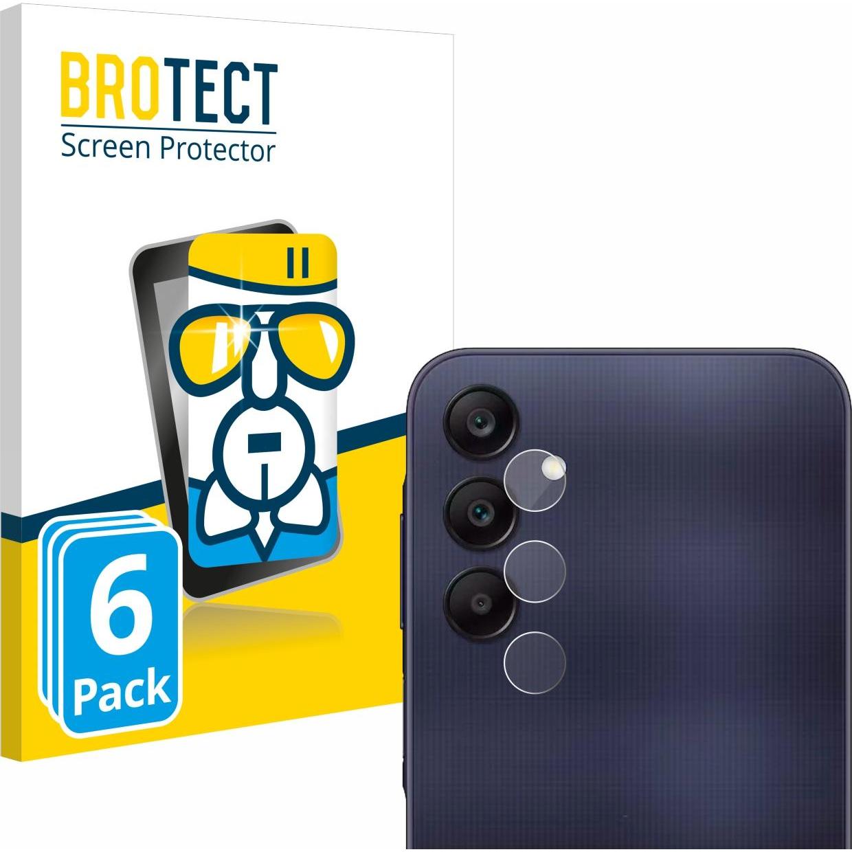 BROTECT AirGlass Panzerglasfolie (6 Stück, Samsung Galaxy A25 5G), Smartphone Schutzfolie, Transparent