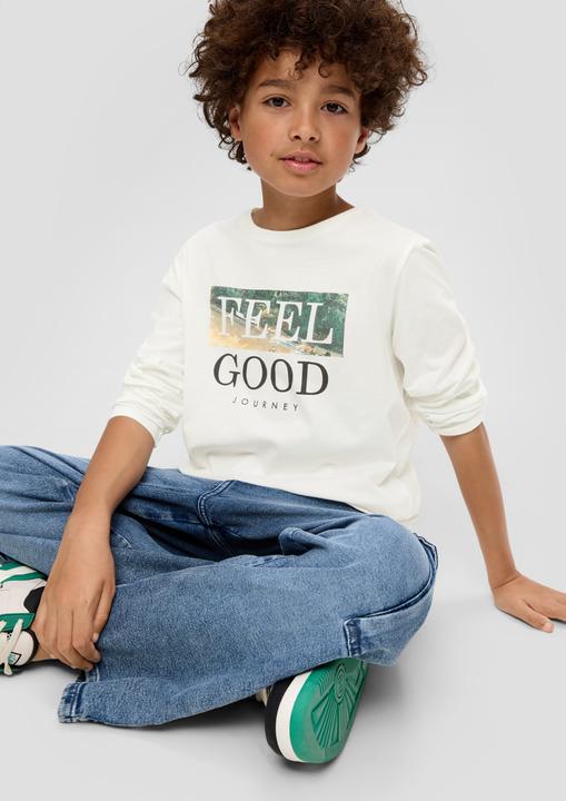 Produktbild s.Oliver T-Shirt Langarmshirt mit Frontprint (M)