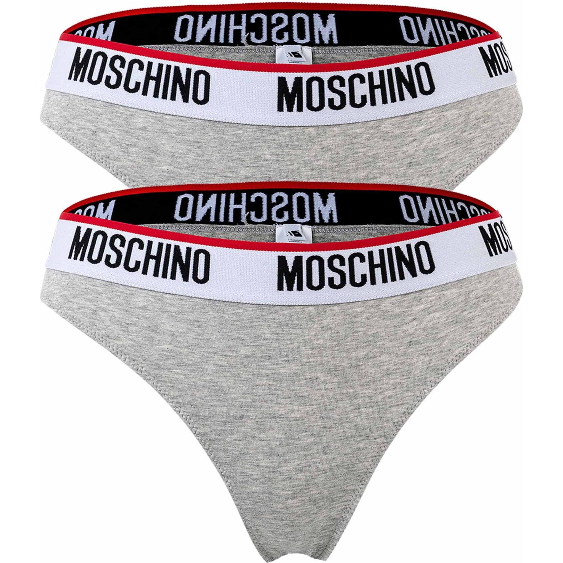 Moschino, Damen, Unterhosen, Slip Casual Bequem sitzend, Grau, (XL, 2er Pack)