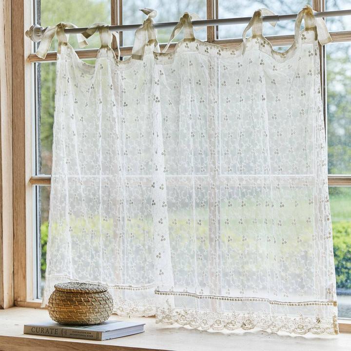 Produktbild Loberon Scheibengardine Auradé weiss (85 x 140 cm)