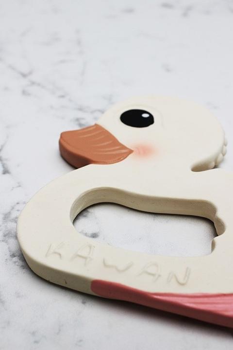 Produktbild Hevea Kawan Geschenkset - Beissring + Ring, Tan Beige (3 Monate)