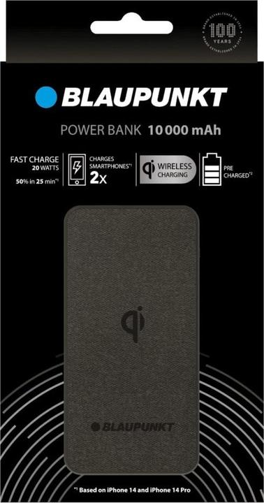 Image du produit Blaupunkt Banque d'énergie 10000 mAh sans fil (10000 mAh, 20 W)