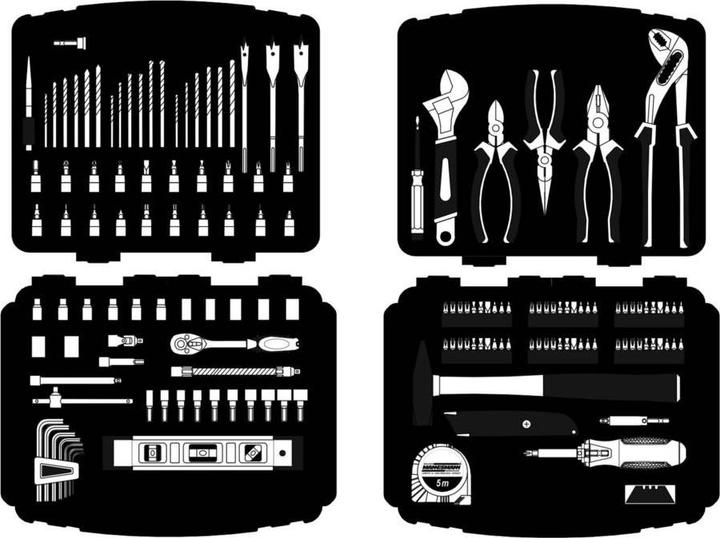 Image du produit Mannesmann La meilleure boîte à outils pour le bricolage (163 pièces)