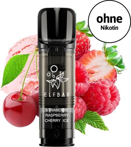Immagine prodotto Elfbar Elfa Pro - 2 x 2ml Pods (0mg) Strawberry Raspberry Cherry ICE (Lampone, Fragola, Ciliegio)