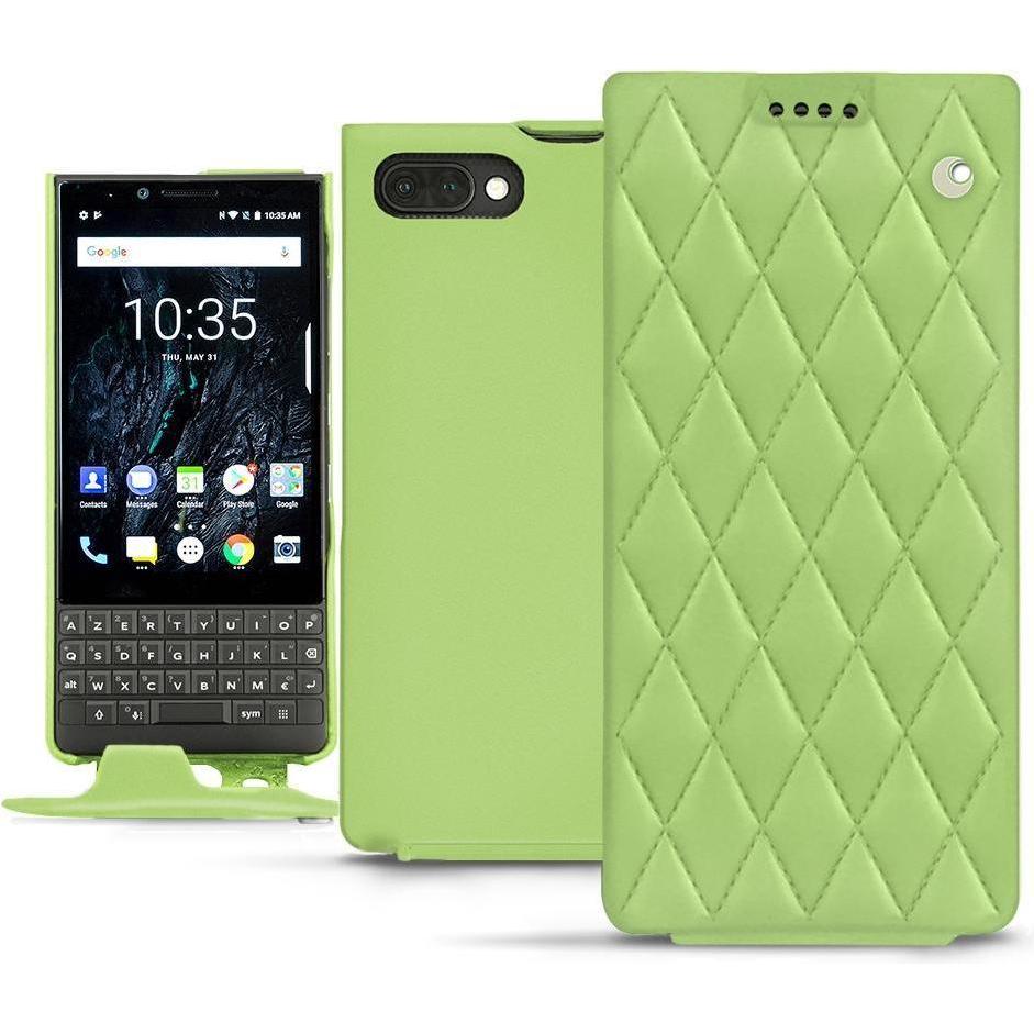 Noreve Lederschutzhülle vertikal (Blackberry KEY2), Smartphone Hülle, Grün