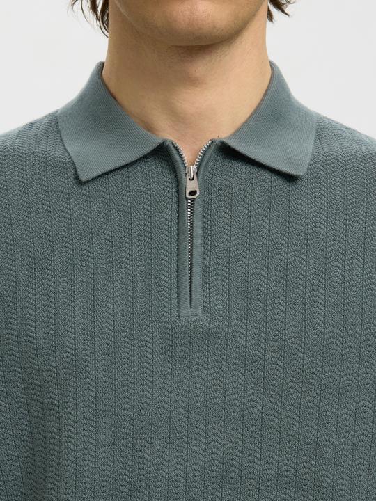 Produktbild Selected Slhcran Ss Knit Structure Zip Polo Noos (S)