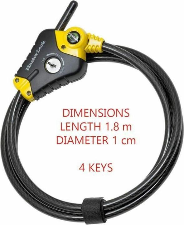 Productafbeelding Master Lock verstelbare python sluitkabel 10mm 8433EURD (180 cm)