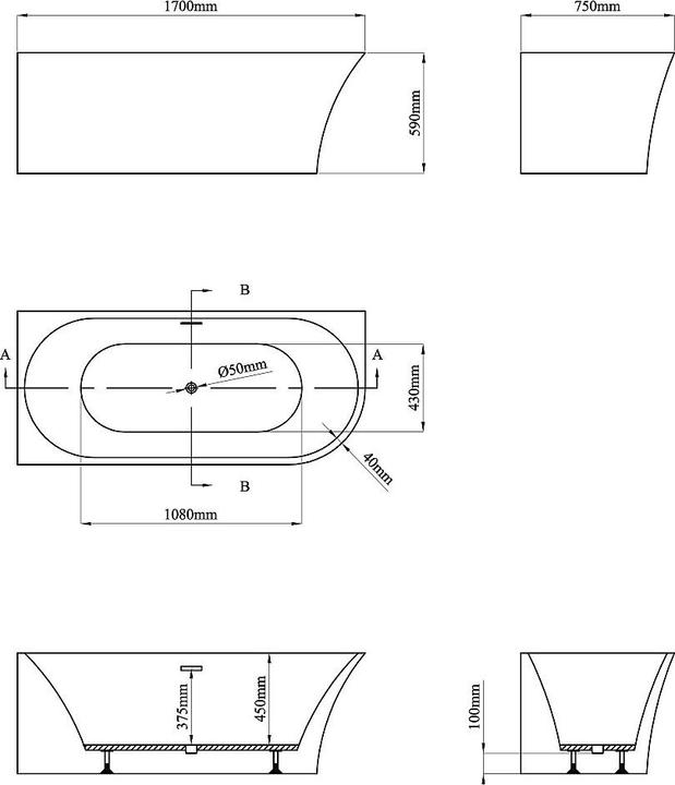 Immagine prodotto Shower Design Ponticola (228 l, 75 cm, 170 cm)