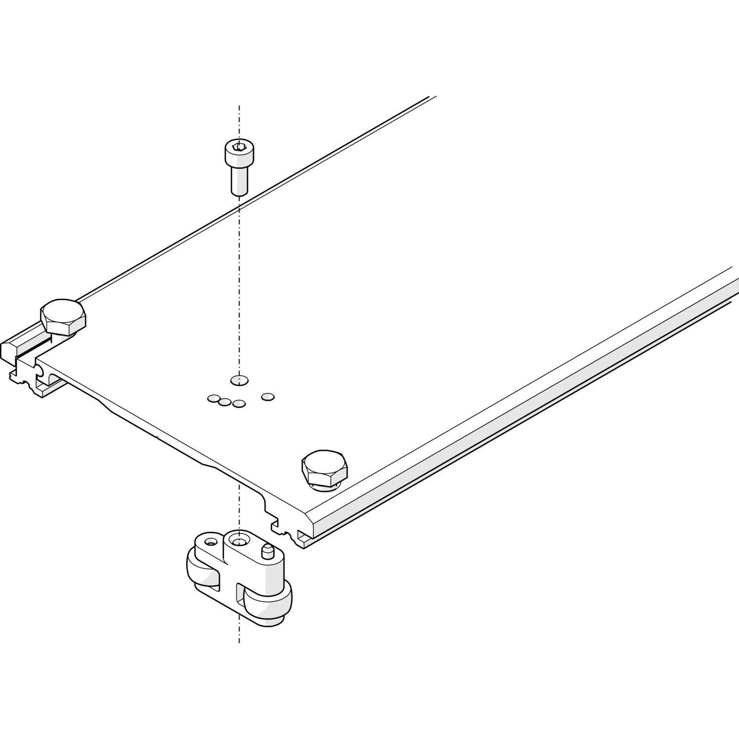 HAWA, Türbeschlag + Scharnier, Verbindungsprofil Connector 110 mm Breite -Concepta 25/30/50