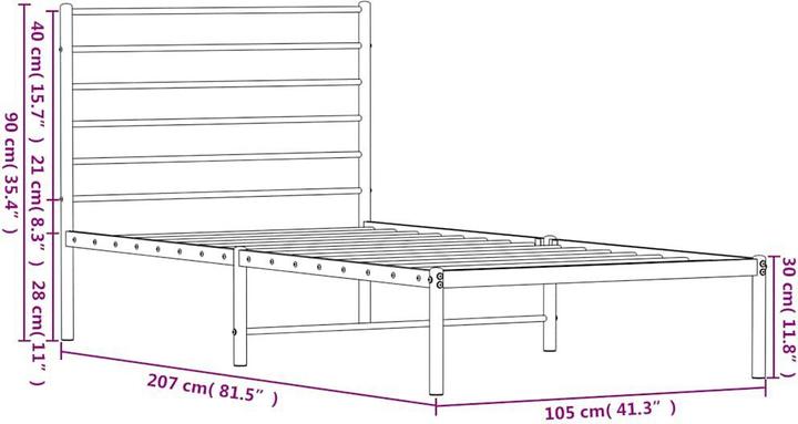 Image du produit vidaXL Bettgestell (100 x 200 cm)