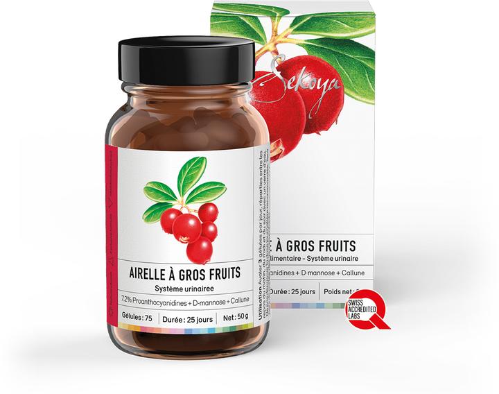 Produktbild Sekoya Cranberry | D-Mannose | Gegen Harnwegsinfektionen (75 Stück, Kapseln)