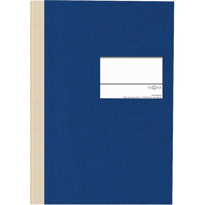 Pagna, Formular, Geschäftsbuch Classica A5 kariert blau (96 x)