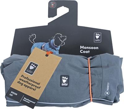 Actual product image Hurtta Monsoon raincoat dark grey (65, M, L, Dog raincoat)