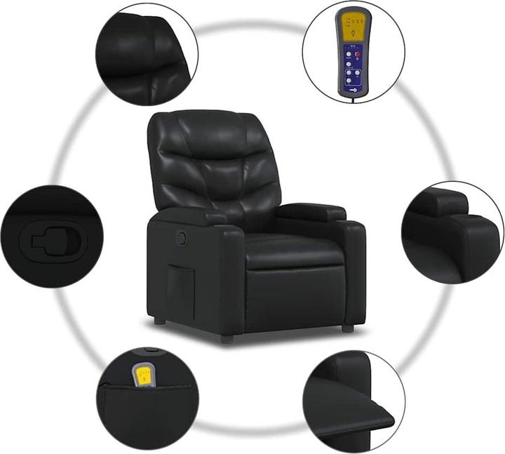 Immagine prodotto VidaXL Sedia da massaggio in similpelle nera,Colore: Nero, Materiale