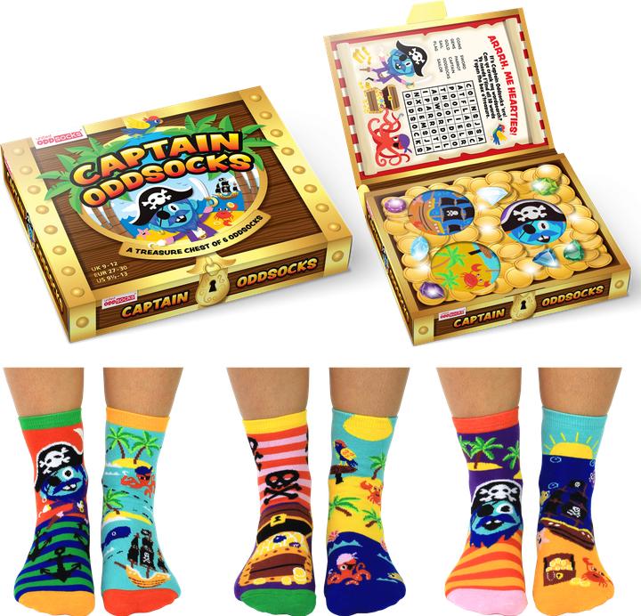 Actual product image United Oddsocks Captain Oddsocks (pack of 3, 27 - 30)