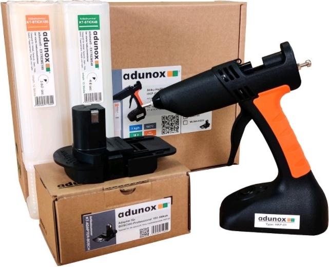 Immagine prodotto Adunox Set HKP incl. adattatore Makita pistola per colla a caldo HKP01 Set con colla