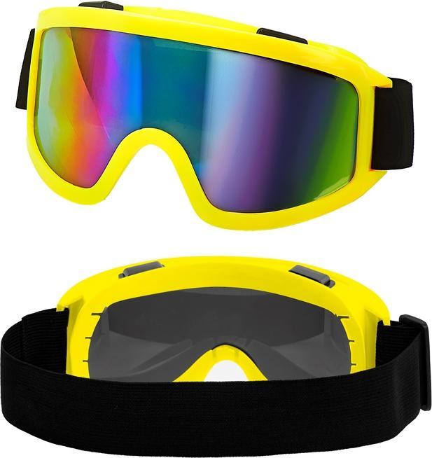 Actual product image Widmann Neon yellow 80s ski goggles