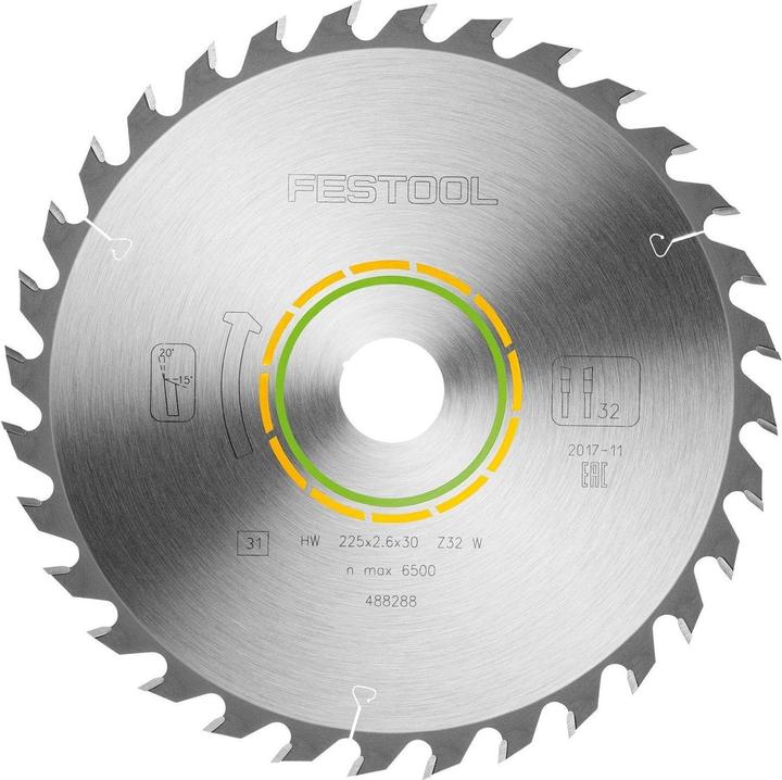 Produktbild Festool Kreissägeblatt HW 225x2,6x30 W32