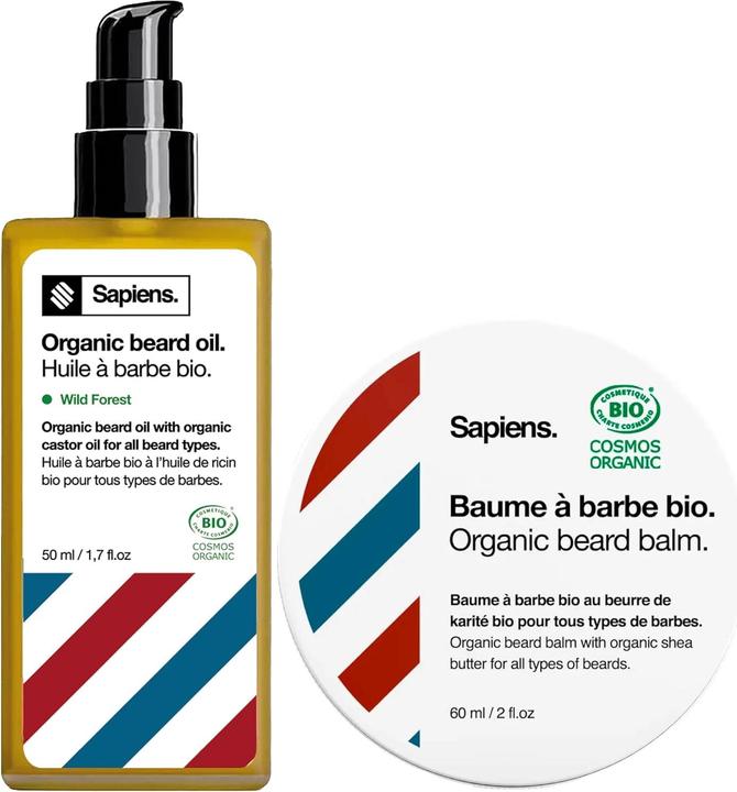Immagine prodotto Sapiens Bartpflege-Set: Bartöl & Bartbalsam (2er Pack) (110 ml)